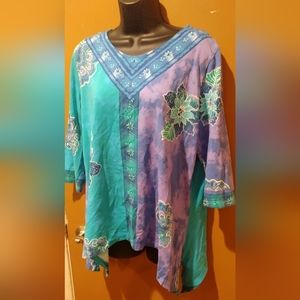 LS1 Long Sleeve Floral Shirt Size XL Extra Large